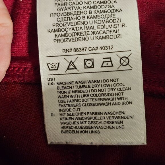 Adidas Climacool Women's XS Maroon Black Athletic Jogger 3-Stripe Zip Ankle - Picture 11 of 14